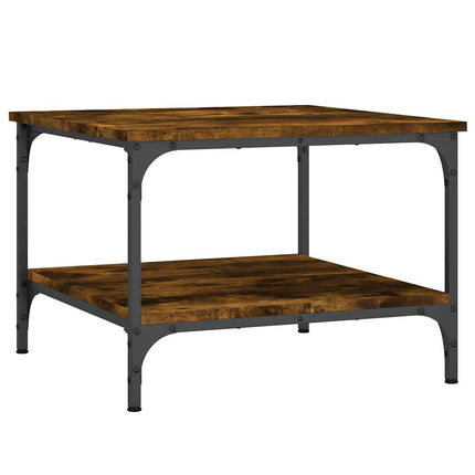 Soffbord rökfärgad ek 55x55x40 cm konstruerat trä