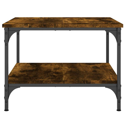 Soffbord rökfärgad ek 55x55x40 cm konstruerat trä