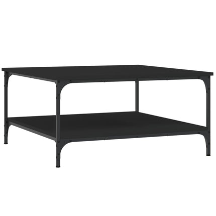 Soffbord svart 80x80x40 cm konstruerat trä