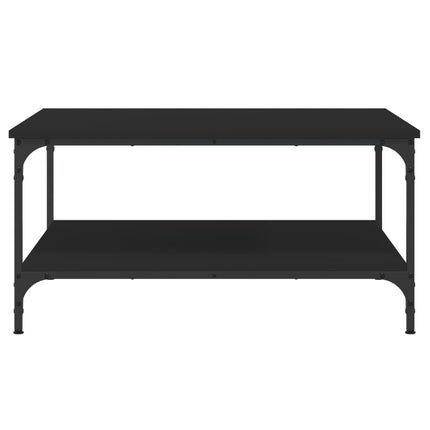 Soffbord svart 80x80x40 cm konstruerat trä