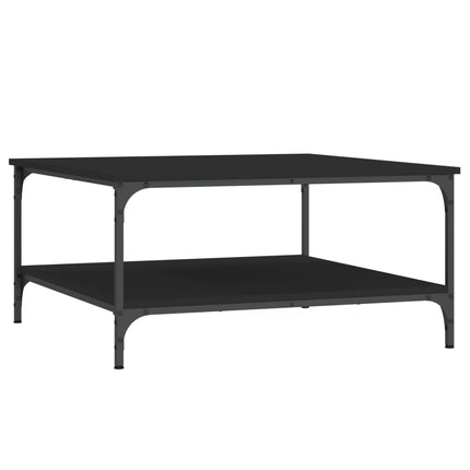 Soffbord svart 80x80x40 cm konstruerat trä