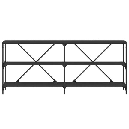 Konsolbord svart 180x30x75 cm konstruerat trä och järn