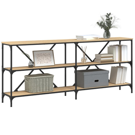 Konsolbord sonoma-ek 180x30x75 cm konstruerat trä och järn