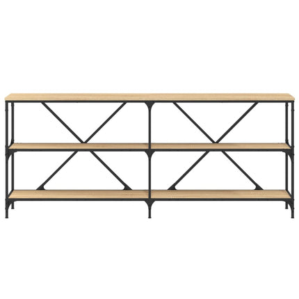 Konsolbord sonoma-ek 180x30x75 cm konstruerat trä och järn