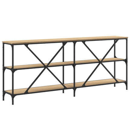 Konsolbord sonoma-ek 180x30x75 cm konstruerat trä och järn