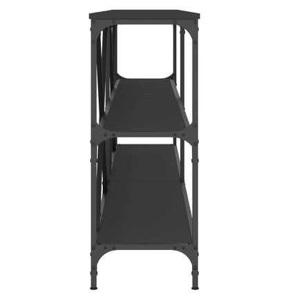 Konsolbord svart 200x30x75 cm konstruerat trä och järn