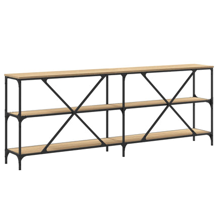 Konsolbord sonoma-ek 200x30x75 cm konstruerat trä och järn
