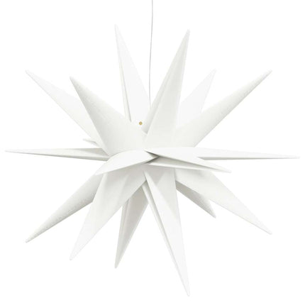 Stjärnor med LED-belysning 3 st vikbar vit 57 cm