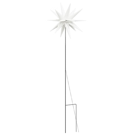 Stjärnor med spett LED 3 st vikbar vit 57 cm