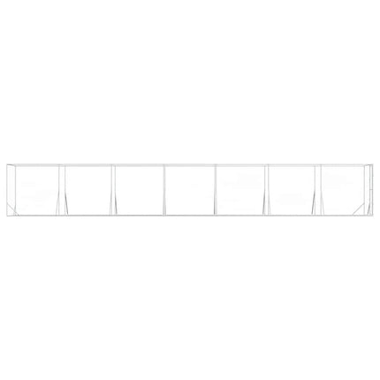 Hundgård för utomhusbruk silver 2x14x2 m galvaniserat stål