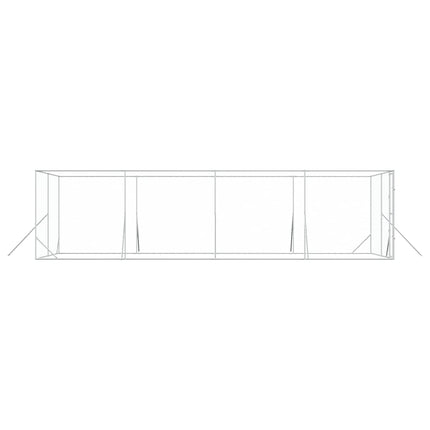 Hundgård för utomhusbruk silver 4x8x2 m galvaniserat stål