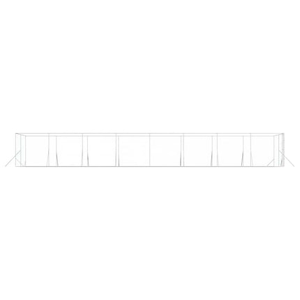 Hundgård för utomhusbruk silver 4x16x2 m galvaniserat stål