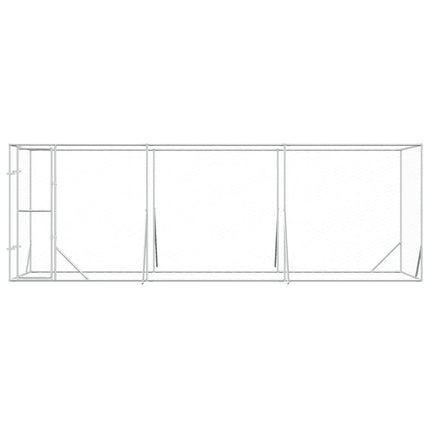 Hundgård för utomhusbruk silver 6x2x2 m galvaniserat stål