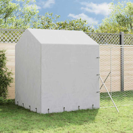 Hundgård med tak silver 2x6x2,5 m galvaniserat stål