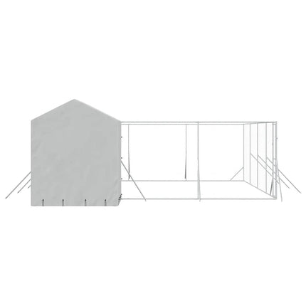 Hundgård med tak silver 10x6x2,5 m galvaniserat stål