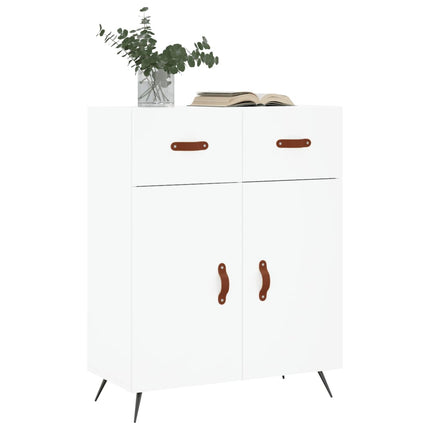 Skåp vit 69,5x34x90 cm konstruerat trä
