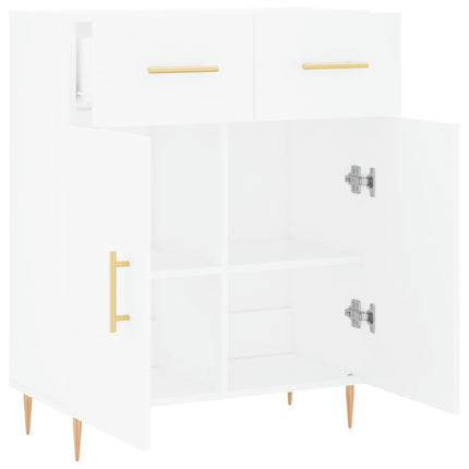 Skåp vit 69,5x34x90 cm konstruerat trä