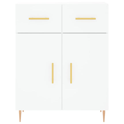 Skåp vit 69,5x34x90 cm konstruerat trä
