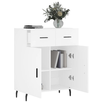 Skåp vit 69,5x34x90 cm konstruerat trä