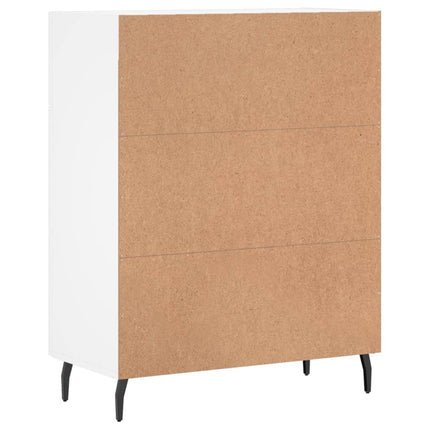Skåp vit 69,5x34x90 cm konstruerat trä