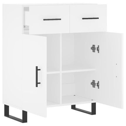 Skåp vit 69,5x34x90 cm konstruerat trä