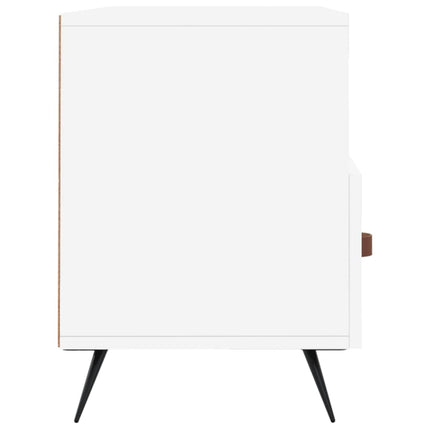 Tv-bänk vit 102x36x50 cm konstruerat trä