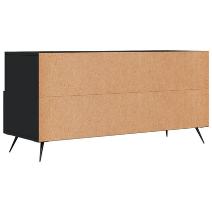 Tv-bänk svart 102x36x50 cm konstruerat trä