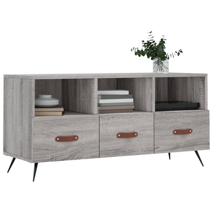 Tv-bänk grå sonoma 102x36x50 cm konstruerat trä