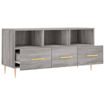Tv-bänk grå sonoma 102x36x50 cm konstruerat trä