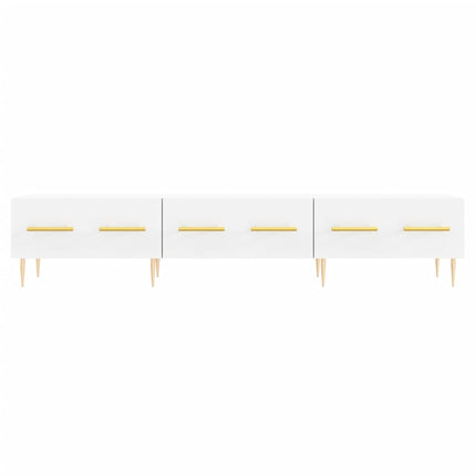 Tv-bänk vit 150x36x30 cm konstruerat trä