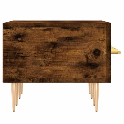 Tv-bänk rökfärgad ek 150x36x30 cm konstruerat trä