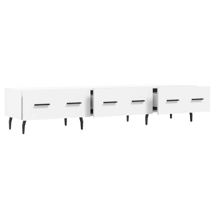 Tv-bänk vit 150x36x30 cm konstruerat trä