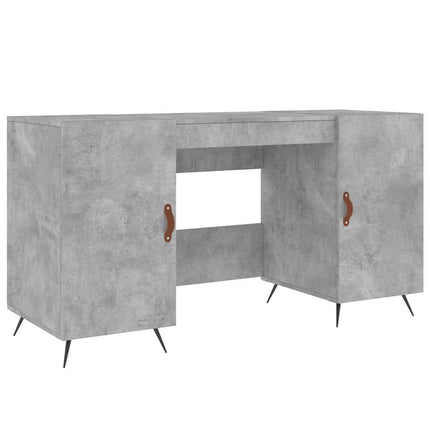 Skrivbord betonggrå 140x50x75 cm konstruerat trä