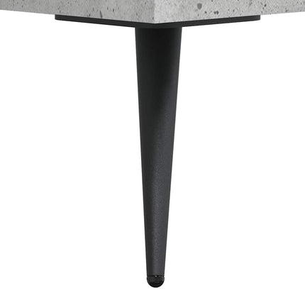 Skrivbord betonggrå 140x50x75 cm konstruerat trä