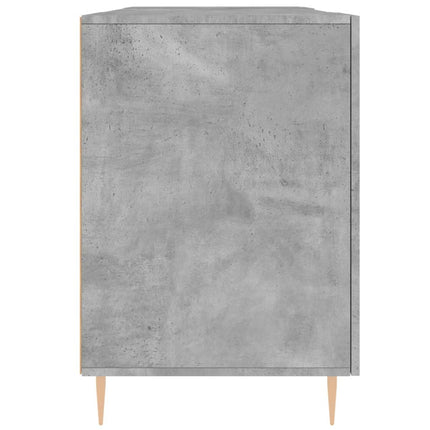 Skrivbord betonggrå 140x50x75 cm konstruerat trä