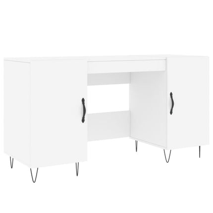 Skrivbord vit 140x50x75 cm konstruerat trä