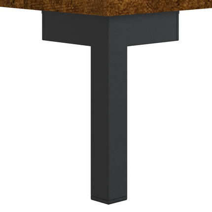 Skrivbord rökfärgad ek 140x50x75 cm konstruerat trä