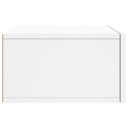 Väggmonterat sängbord vit 35x35x20 cm