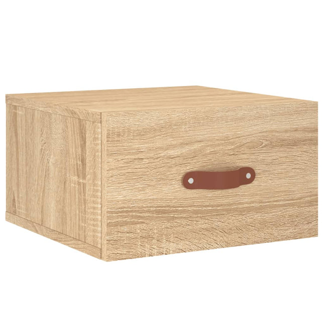 Väggmonterat sängbord sonoma-ek 35x35x20 cm