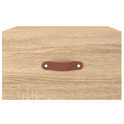 Väggmonterat sängbord sonoma-ek 35x35x20 cm