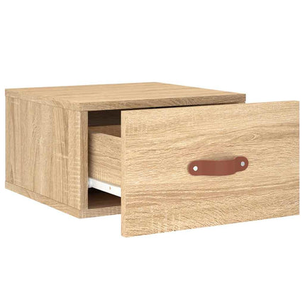 Väggmonterat sängbord sonoma-ek 35x35x20 cm