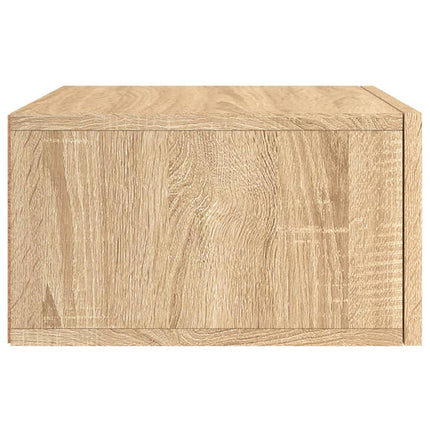 Väggmonterat sängbord sonoma-ek 35x35x20 cm