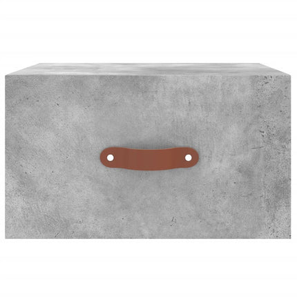 Väggmonterat sängbord betonggrå 35x35x20 cm