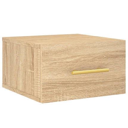 Väggmonterade sängbord 2 st sonoma-ek 35x35x20 cm