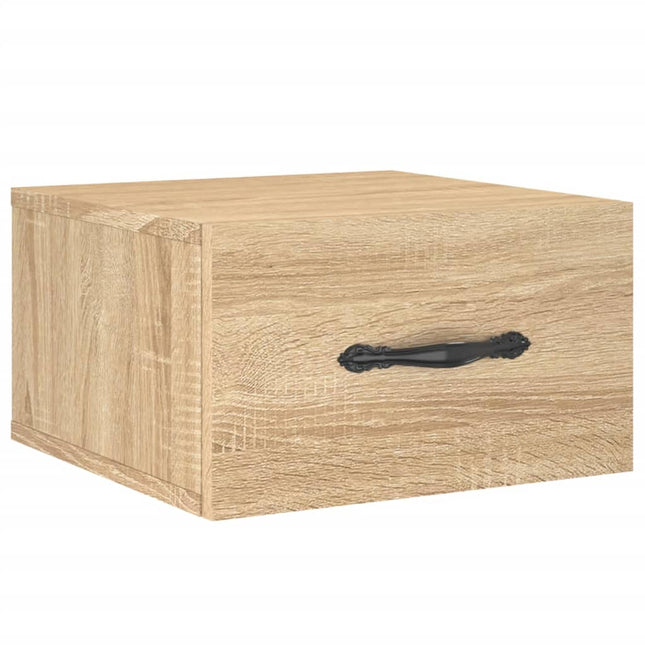 Väggmonterat sängbord sonoma-ek 35x35x20 cm