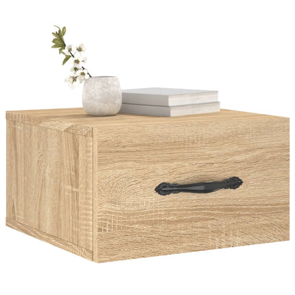 Väggmonterat sängbord sonoma-ek 35x35x20 cm