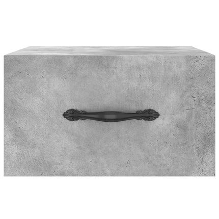 Väggmonterat sängbord betonggrå 35x35x20 cm