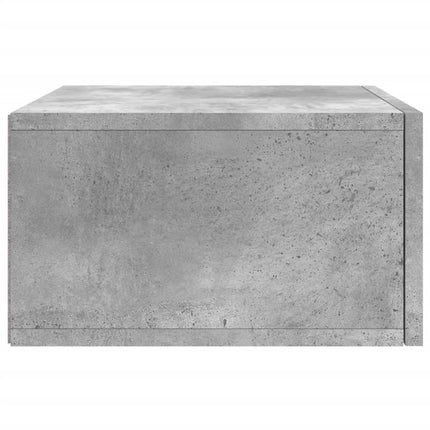 Väggmonterat sängbord betonggrå 35x35x20 cm