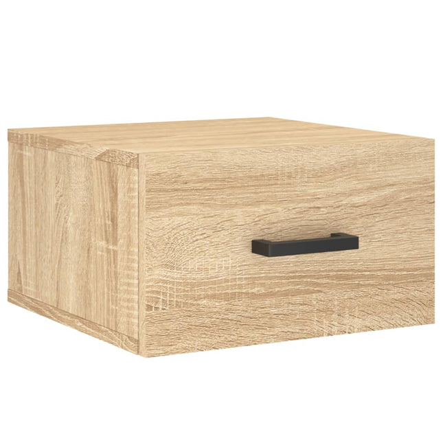 Väggmonterat sängbord sonoma-ek 35x35x20 cm