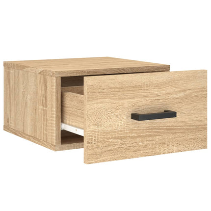 Väggmonterade sängbord 2 st sonoma-ek 35x35x20 cm